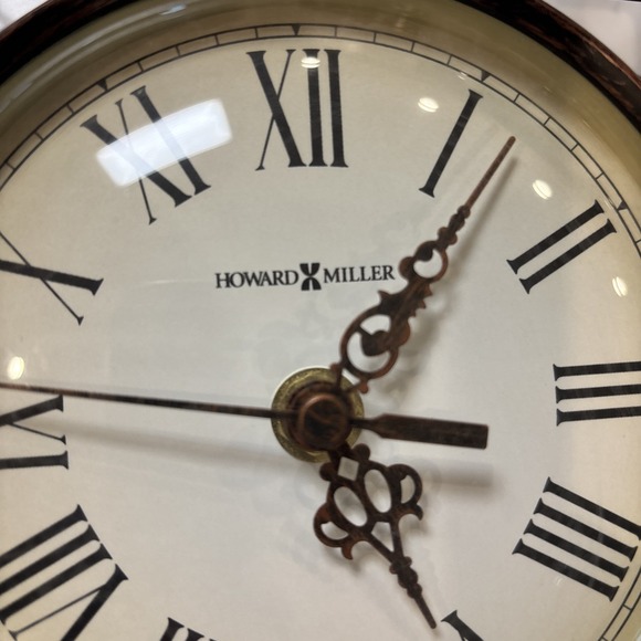 Howard Miller Devahn Wall Clock Antique Bronze Wrought Iron Roman Numeral 625241 - Picture 9 of 10